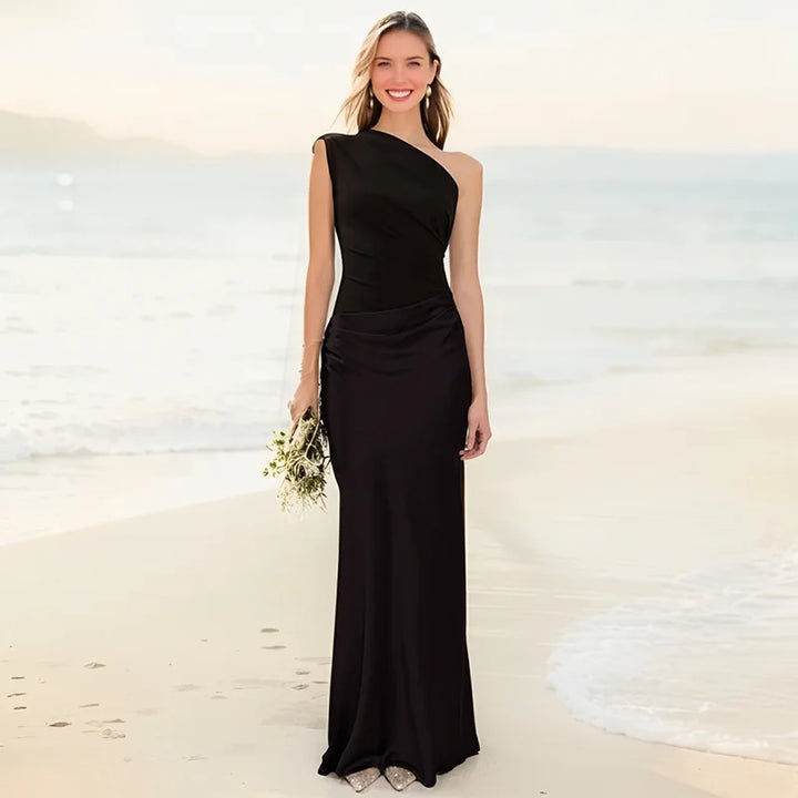 Maxi Dress with Guilt in Satin