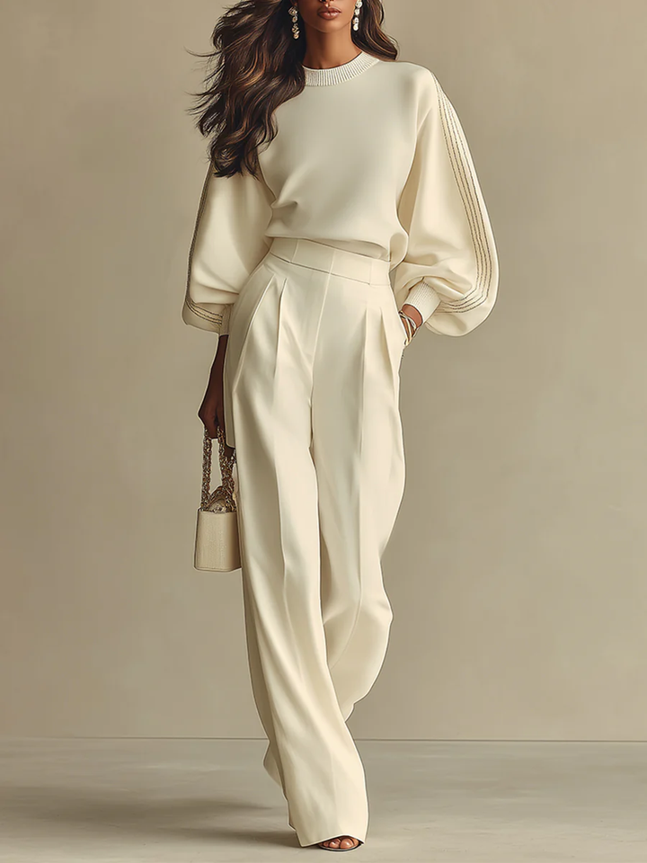 Selina | Effortless Striped Wide-Leg Style