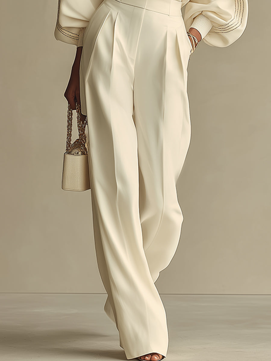 Selina | Effortless Striped Wide-Leg Style