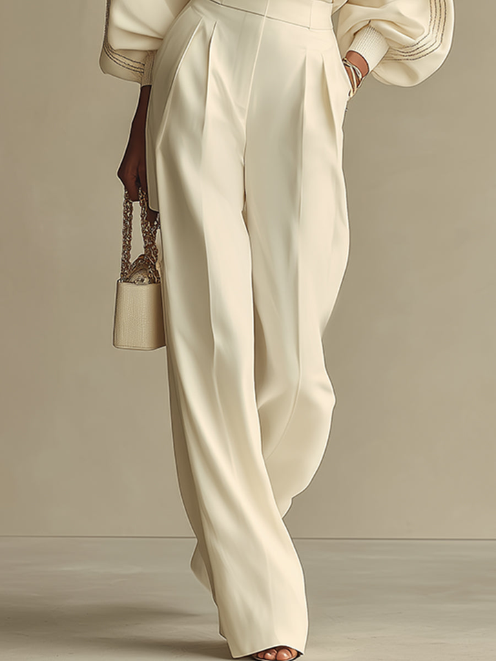 Selina | Effortless Striped Wide-Leg Style