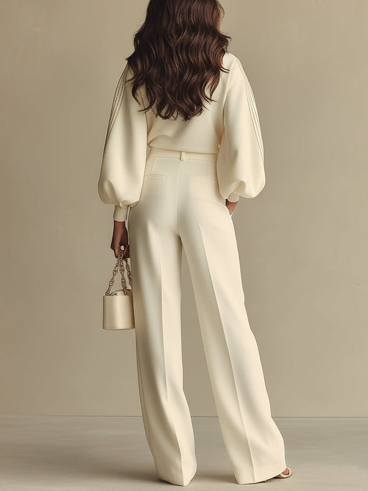 Selina | Effortless Striped Wide-Leg Style