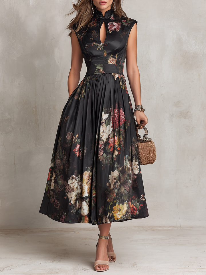 Violette | Elegant Midi Dress With Statement Details