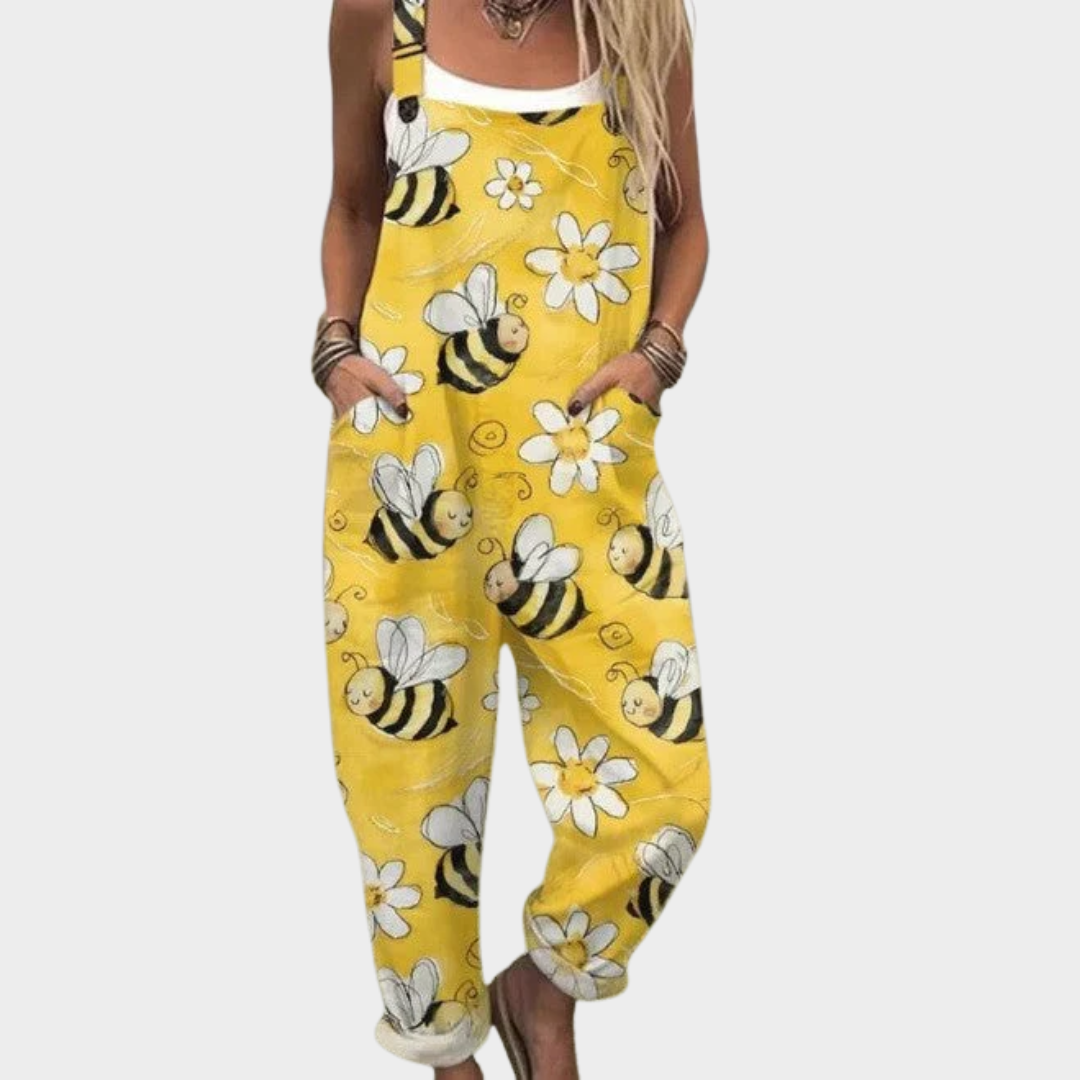 Comfortable Printed Work Jumpsuit