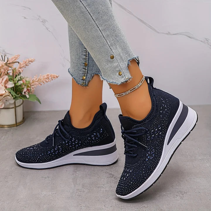 Hannah | Orthopedic Sneakers with Sparkling Rhinestones
