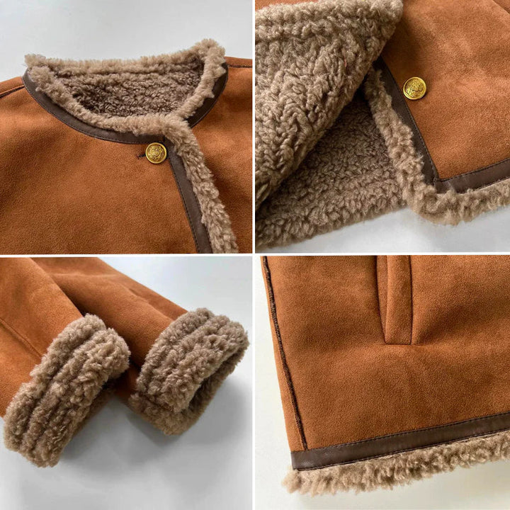 Anna | Buttoned Sheepskin Jacket