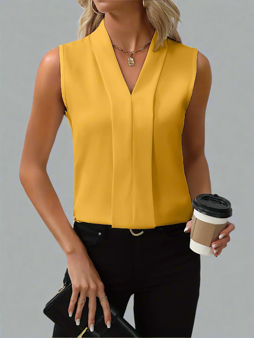Emery | Sleeveless V-Neck Blouse for Women