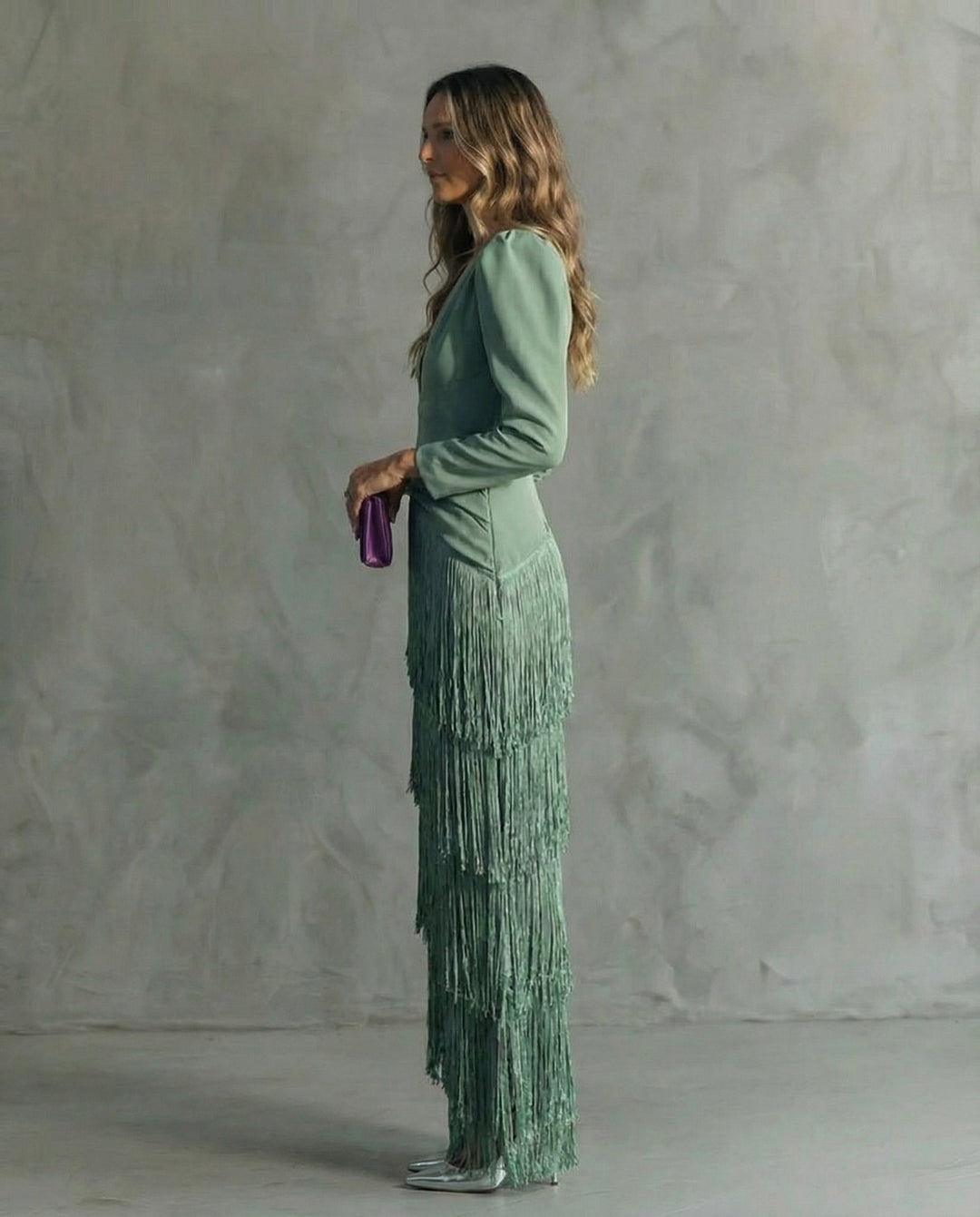 Ciara | Elegant Dress With Fringe Details