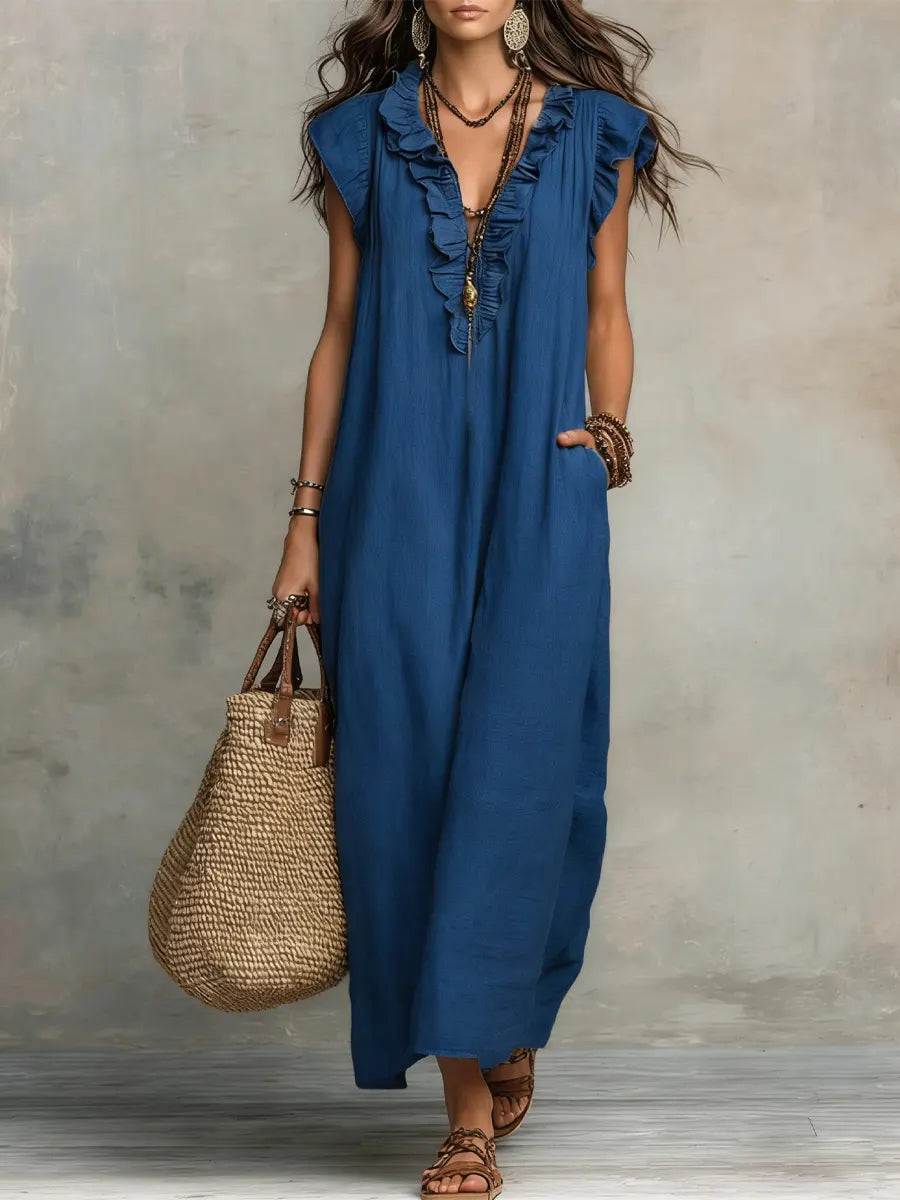 Camélia | Breathable linen maxi dress for summer