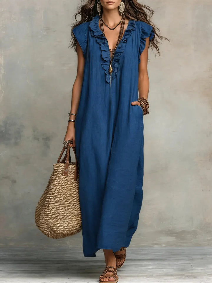 Camélia | Breathable linen maxi dress for summer