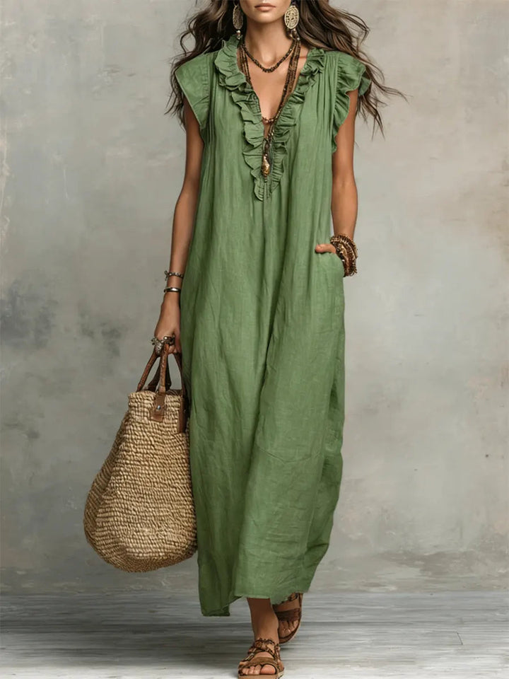 Camélia | Breathable linen maxi dress for summer