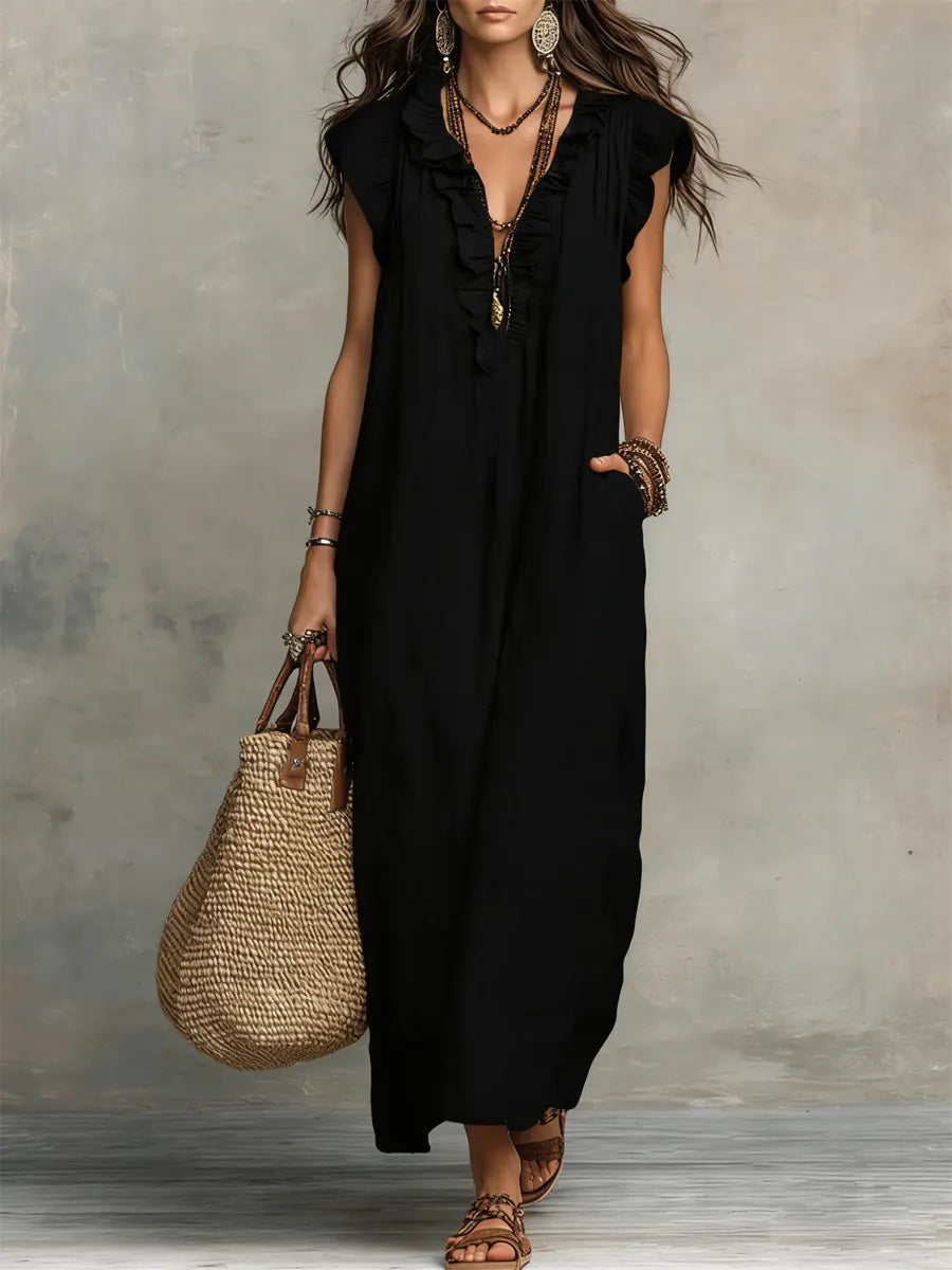 Camélia | Breathable linen maxi dress for summer
