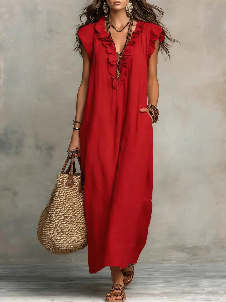 Camélia | Breathable linen maxi dress for summer