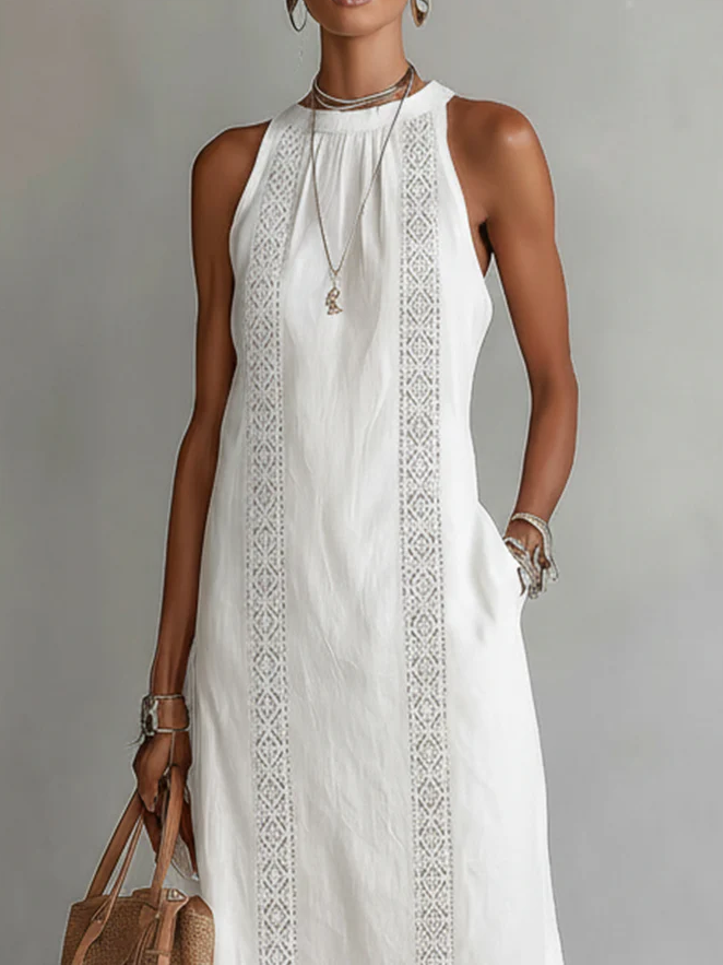 Bianca | Breathable Linen Midi Dress