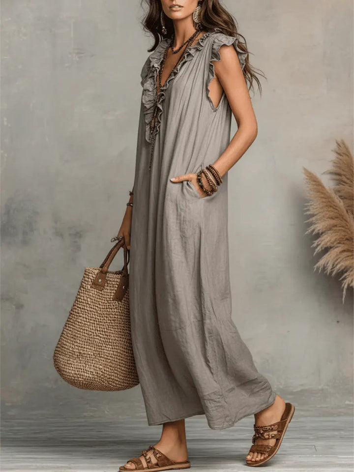 Camélia | Breathable linen maxi dress for summer