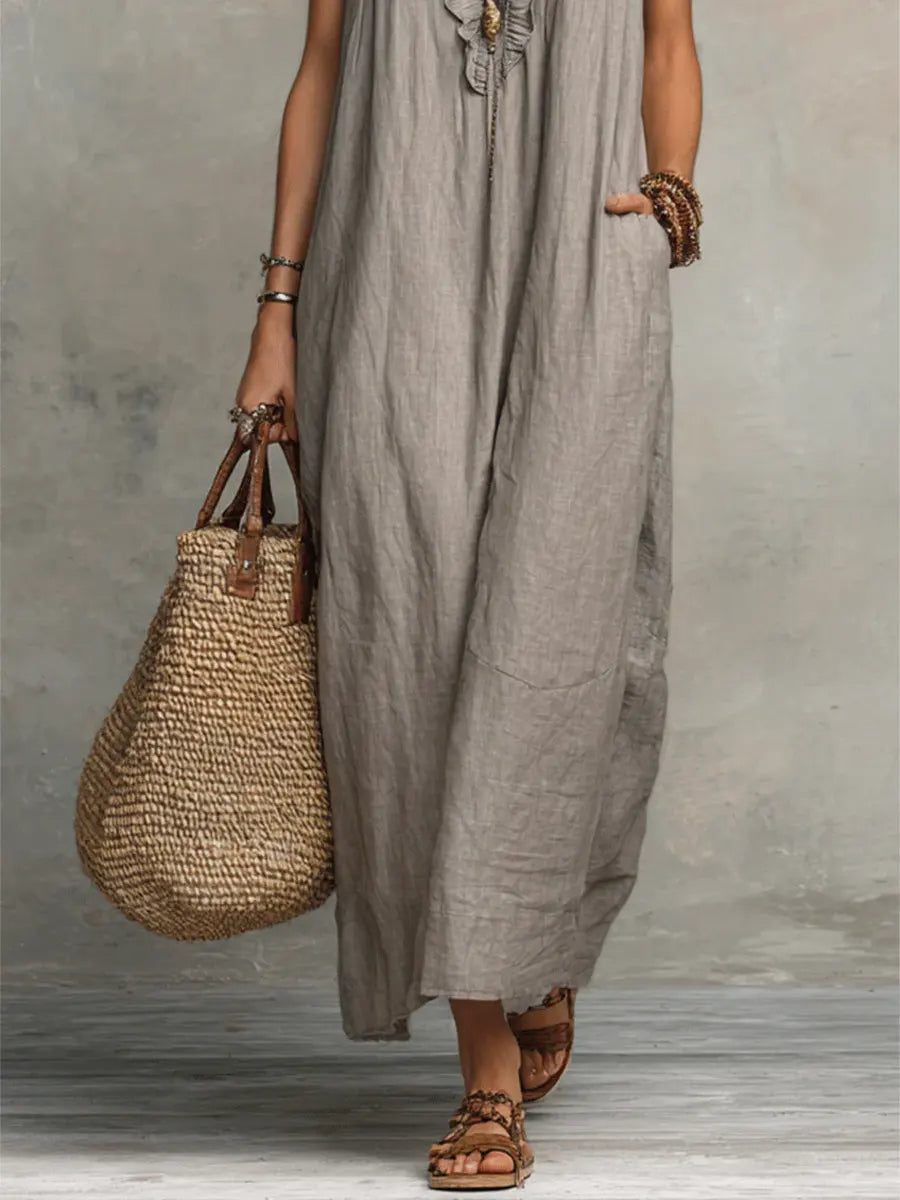 Camélia | Breathable linen maxi dress for summer