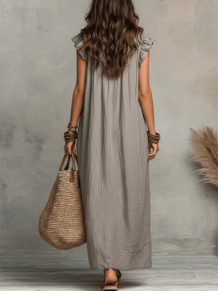 Camélia | Breathable linen maxi dress for summer