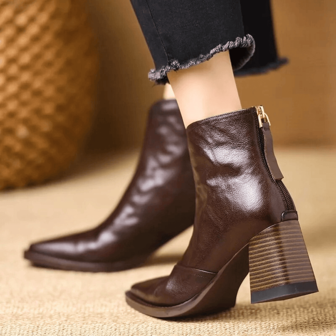 Mabel | Luxury Ankle Boots with Medium Heel